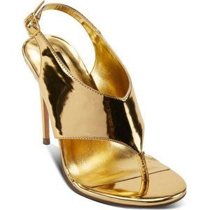 New DKNY Gold Metallic Sandal Heels